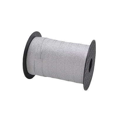 Bolduc argent pailleté 10 mm x 100 m polypropylène - Bolducs unis-1