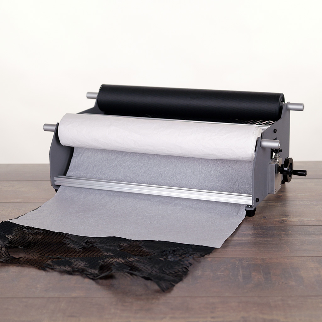 Dérouleur papier de comptoir 2 rouleaux 50 cm à poser - Dévidoirs papiers cadeaux et bolducs-4