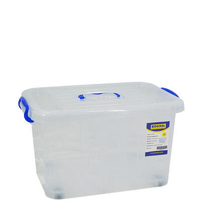 Bac plastique de rangement translucide 30L 46 x 32 x H 26 cm - Bacs de rangement