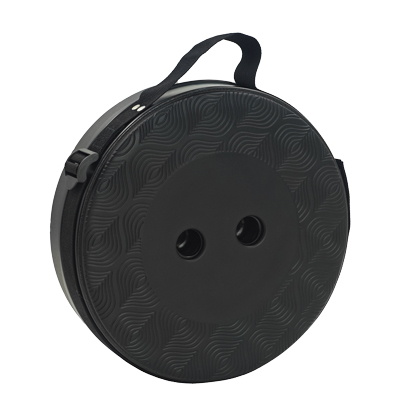 Tabouret télescopique pliant noir plastique Ø25cm H45cm, coussin intégré - Tabourets marchepieds-6