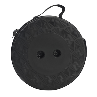 Tabouret télescopique pliant noir plastique Ø25cm H45cm, coussin intégré - Tabourets-14