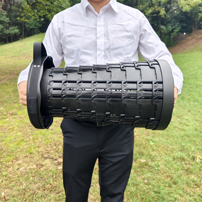 Tabouret télescopique pliant noir plastique Ø25cm H45cm, coussin intégré - Tabourets marchepieds-15