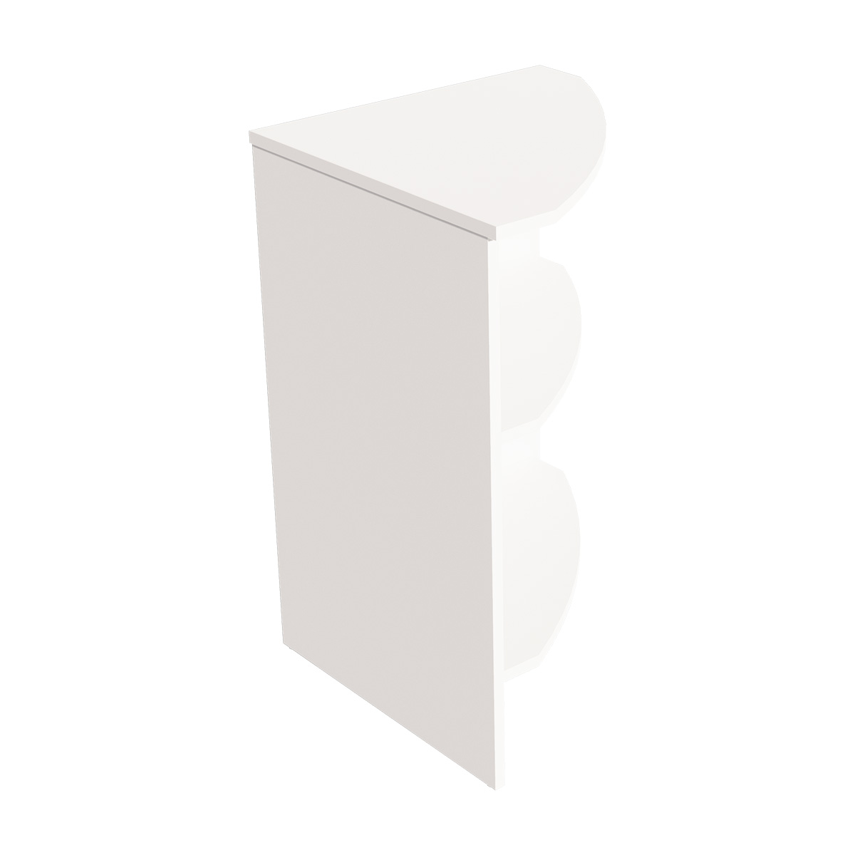 Comptoir d'angle blanc craie 52 x 52 x 88 cm - Comptoirs One-2