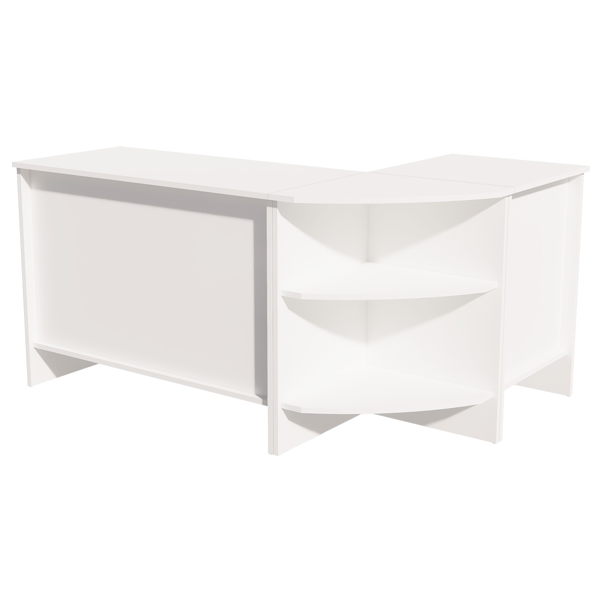 Comptoir d'angle blanc craie 52 x 52 x 88 cm - Comptoirs One-4