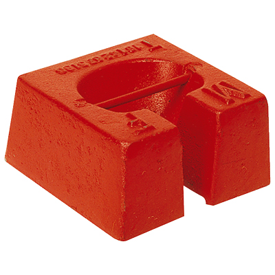 Poids de lestage en fonte de 15 kg pour parasol de marché, tente et barnum - rouge - Poids pour parasol