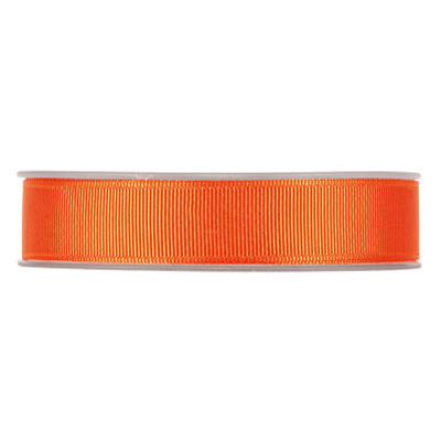Ruban gros grain orange 25 mm x 20 m coton - Rubans tissu, Cordons