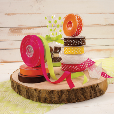 Ruban gros grain orange 15 mm x 20 m coton - Rubans tissu, Cordons-1