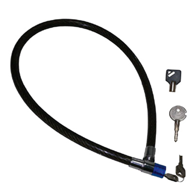 Antivol dia.18mm l.1m + 2 cles nr - Cadenas