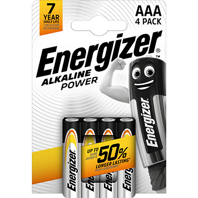 Piles alcalines LR03 AAA Energizer power - Piles
