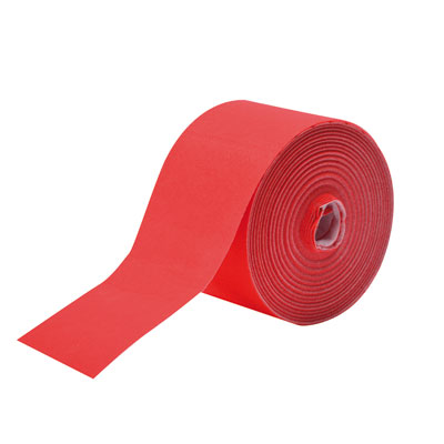 Bâche jupe cache palette intissé, rouge, 15 cm x 50 m - Habillages tête de gondole-1