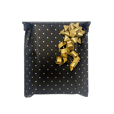 Pochettes cadeaux polypro métallisées Amore - Pochettes cadeaux polypro à motifs-1