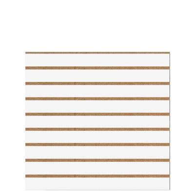 Panneau rainuré Blanc Craie, entraxe 10 cm - Ligne Memphis