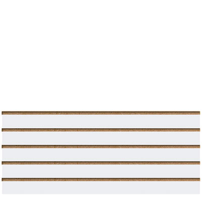 Panneau rainuré Blanc Craie, entraxe 10 cm - Ligne Memphis