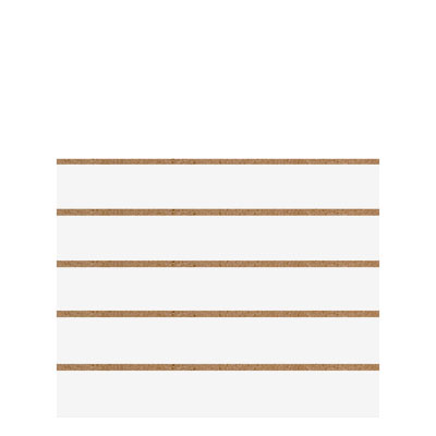 Panneau rainuré Blanc Craie, entraxe 15 cm - Ligne Memphis