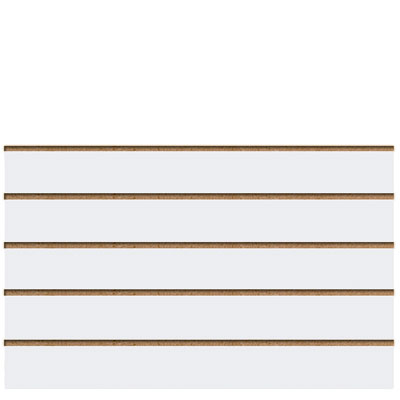 Panneau rainuré Blanc Craie, entraxe 15 cm - Ligne Memphis