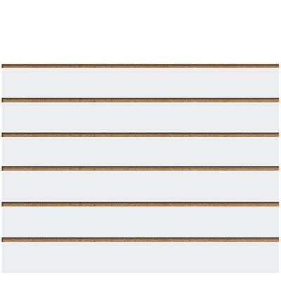 Panneau rainuré Blanc Craie, entraxe 15 cm - Ligne Memphis - Diam. 60 mm