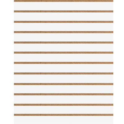 Panneau rainuré Blanc Craie, entraxe 10 cm - Ligne Crémawall