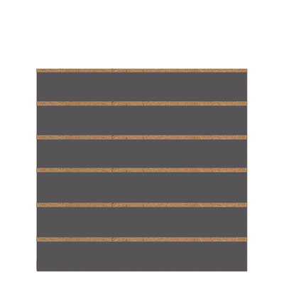 Panneau rainuré Gris anthracite, entraxe 15 cm - Ligne Memphis - Diam. 60 mm