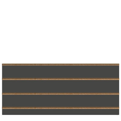 Panneau rainuré Gris anthracite, entraxe 15 cm - Ligne Memphis