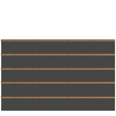 Panneau rainuré Gris anthracite, entraxe 15 cm - Ligne Memphis