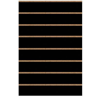 Panneau rainuré Noir entraxe 15 cm - Ligne Memphis