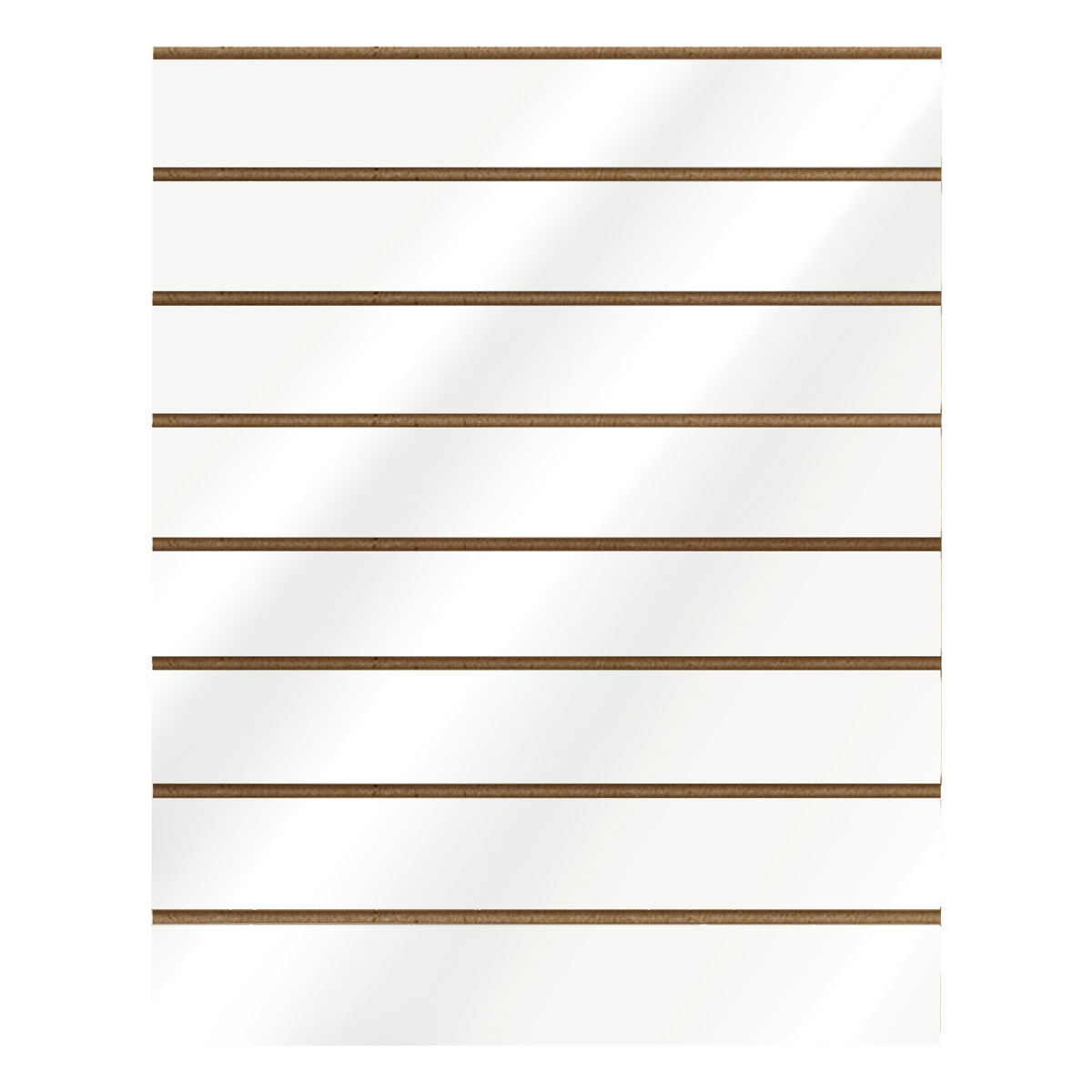 Panneau rainuré blanc laqué brillant 96,2 x 120 cm - MDF 18mm - entraxe 15 cm - Panneaux rainurés