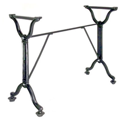 Pied de table double en fonte noir - Tables