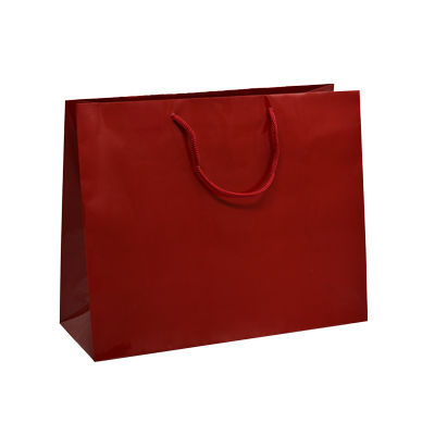 Sacs pelliculés à l'italienne rouge brillant - Grand Modèle - Sacs pelliculés poignées cordelette