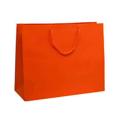 Sacs pelliculés à l'italienne orange passion mat - Grand Modèle - Sacs pelliculés poignées cordelette