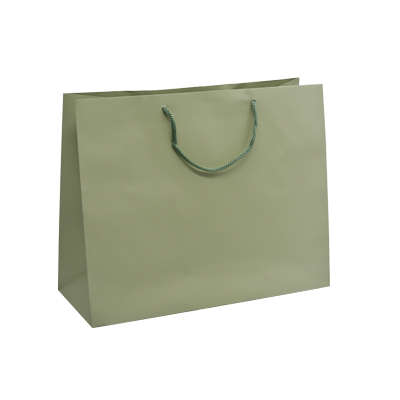 Sacs pelliculés à l'italienne vert tilleul mat - Grand Modèle - Sacs pelliculés poignées cordelette