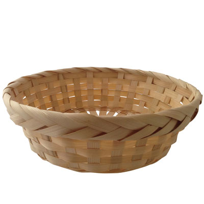 Corbeille bambou ronde naturel ø 23,5 x 7 cm, paquet de 10 - Corbeilles bambou