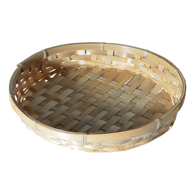 Corbeille bambou ronde naturel ø 27 x 3,7 cm, paquet de 10 - Corbeilles bambou