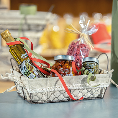 Corbeille métal rectangulaire marron tissu beige avec 2 anses 30 x 20 x 9 cm - Corbeilles métal-3