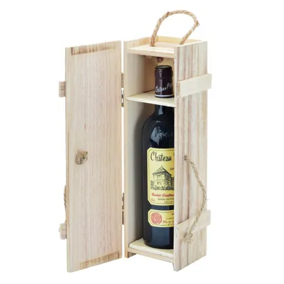 Caisse en bois 1 bouteille - Coffrets pour bouteilles de vin, Boîtes pour bouteilles de vin-1