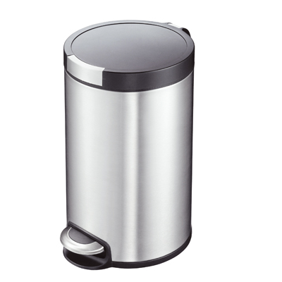 Poubelle inox à pédale 12 litres ø 25 x H 40 cm - Poubelles professionnelles