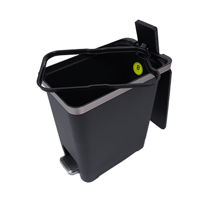 Poubelle professionnelle slim noire 10 L L 17,5 x P 29,5 x H 32 cm - Poubelles professionnelles-4