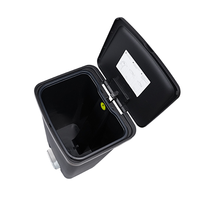 Poubelle à pédale HANA noire 45 L L 37 x P 30,8 x H 65 cm - Poubelles professionnelles-4