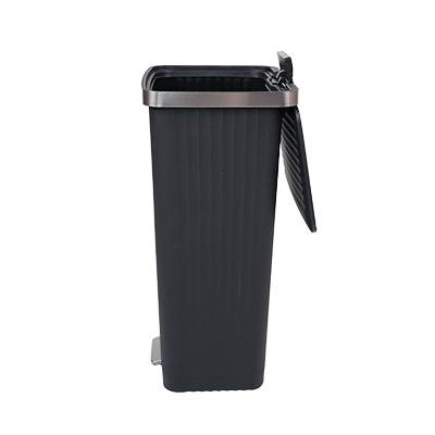 Poubelle à pédale noire 90 L L 45 x P 37,5 x H 82,5 cm - Poubelles professionnelles-1