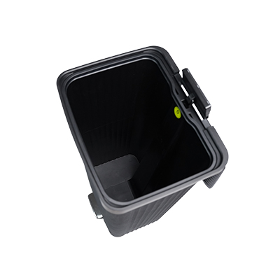 Poubelle à pédale noire 90 L L 45 x P 37,5 x H 82,5 cm - Poubelles professionnelles-2