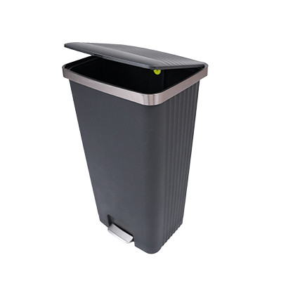 Poubelle à pédale noire 90 L L 45 x P 37,5 x H 82,5 cm - Poubelles professionnelles-3