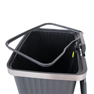 Poubelle à pédale noire 90 L L 45 x P 37,5 x H 82,5 cm - Poubelles professionnelles-6