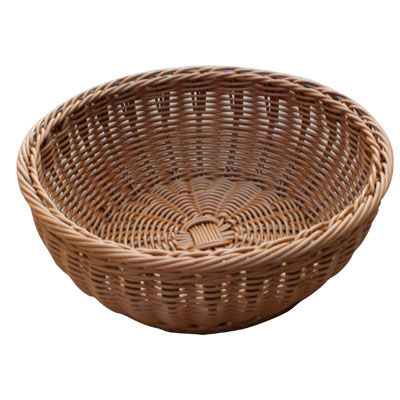Corbeille à pain ronde plastique marron ø 30 x 11 cm - Vanneries