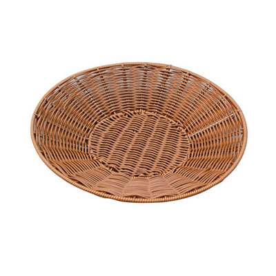 Corbeille à pain ronde plastique marron ø 40 x 7 cm - Vanneries