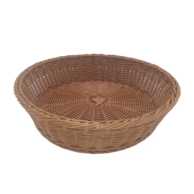 Corbeille à pain ronde plastique marron ø 30 x 9,5 cm - Vanneries