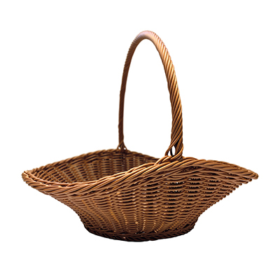 Panier papillon de présentation tressé plastique 42 x 32 x 9,5/13,5 cm - Vanneries