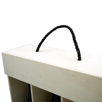 Coffret bois ouvert en façade - 3 bouteilles - 30,8 x 37,5 cm - Coffrets pour bouteilles de vin, Boîtes pour bouteilles de vin-2