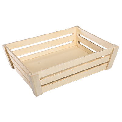 Caisse de présentation en bois 26 + 27 x 9.5 cm - Paniers bois, Caisses bois