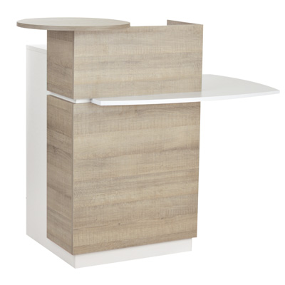 Tablette d'angle PMR pour comptoir magasin blanc craie 95 x 74 cm - Comptoir Global-1