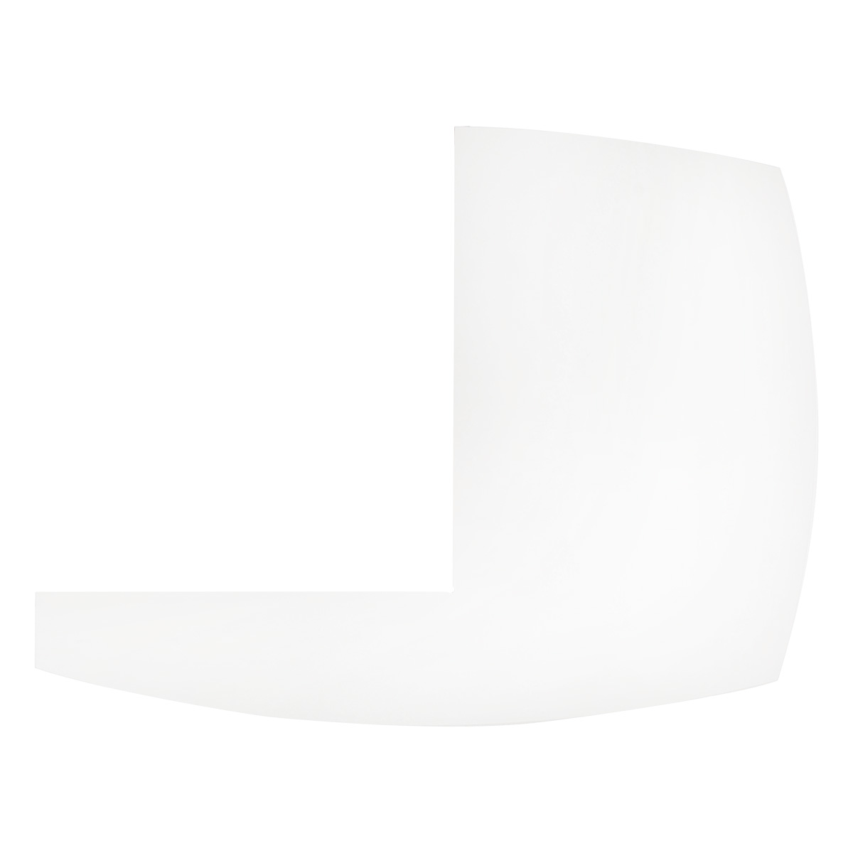 Tablette d'angle PMR pour comptoir magasin blanc 95 x 74 cm - Comptoir Global-1