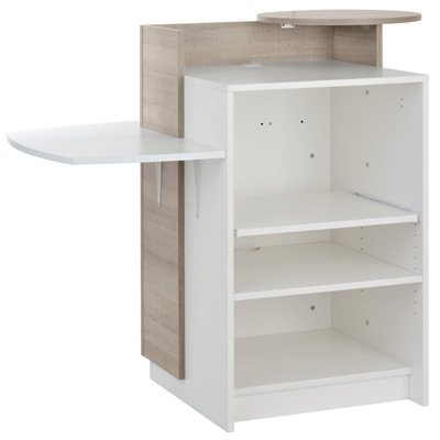 Tablette d'angle PMR pour comptoir magasin blanc craie 95 x 74 cm - Comptoir Global-2